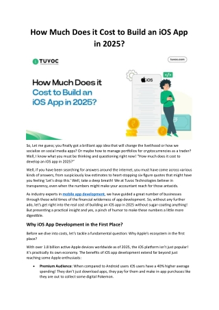 How Much Does it Cost to Build an iOS App in 2025?