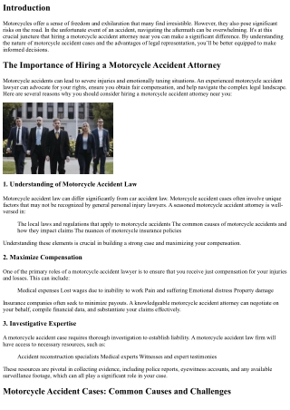 Why You Should Hire a Motorcycle Accident Attorney Near Me
