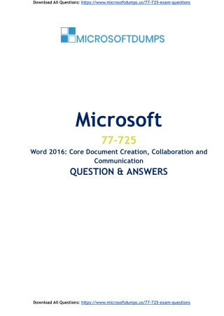 Can 77-725 Exam Dumps Really Boost Your Microsoft Certification Score?