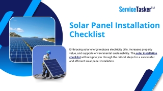 Solar Panel Installation Checklist