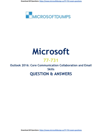 77-731 Exam Dumps: How 77-731 Exam Dumps Improved My Microsoft Certification Jou