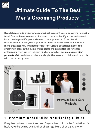 Ultimate Guide To The Best Men's Grooming Products