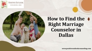 How to Find the Right Marriage Counselor in Dallas