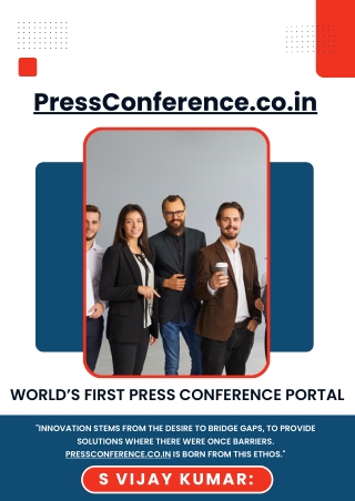 World’s first Press Conference Portal