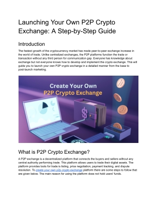 launching your own p2p crypto exchange a step