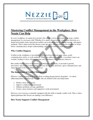 mastering conflict management in the workplace