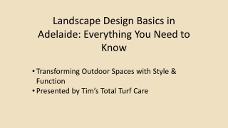 landscape design basics in adelaide everything