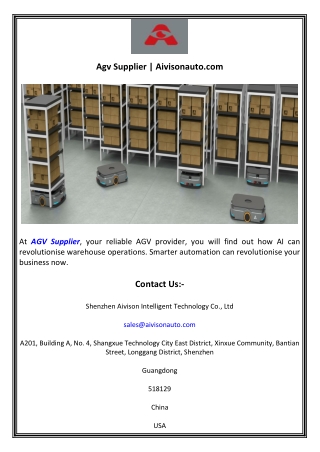 Agv Supplier  Aivisonauto.com