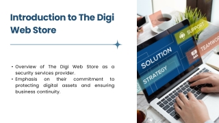 introduction to the digi web store