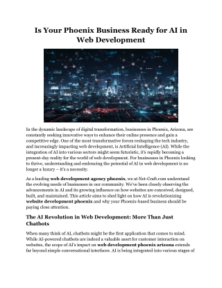 Is Your Phoenix Business Ready for AI in Web Development
