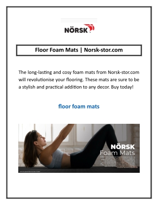 Floor Foam Mats | Norsk-stor.com