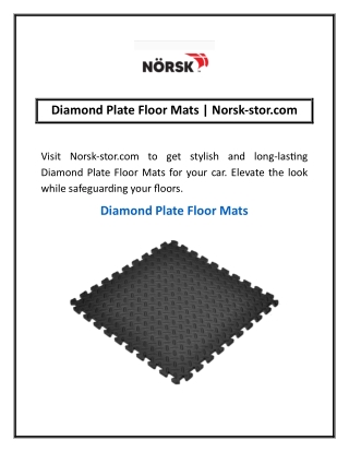 Diamond Plate Floor Mats | Norsk-stor.com