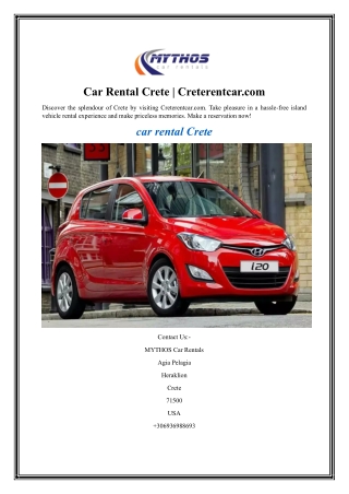 Car Rental Crete  Creterentcar.com