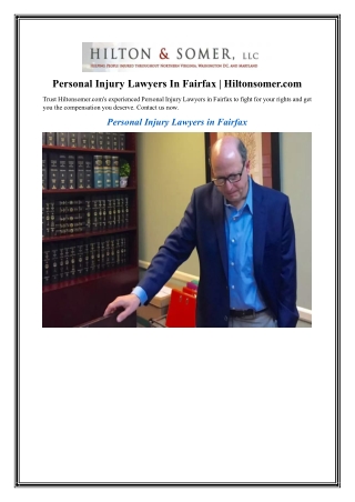 Personal Injury Lawyers In Fairfax Hiltonsomer.com