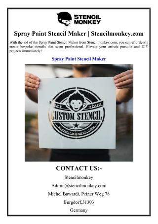 Spray Paint Stencil Maker | Stencilmonkey.com
