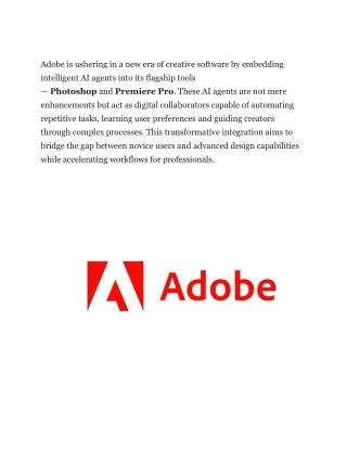 Adobe introduces AI agents for Photoshop and Premiere Pro