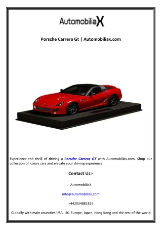 porsche carrera gt automobiliax com
