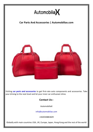 Car Parts And Accessories  Automobiliax.com