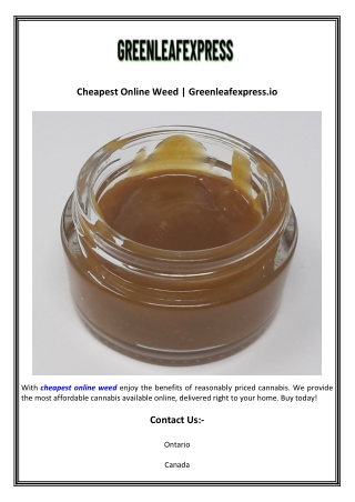 Cheapest Online Weed  Greenleafexpress.io