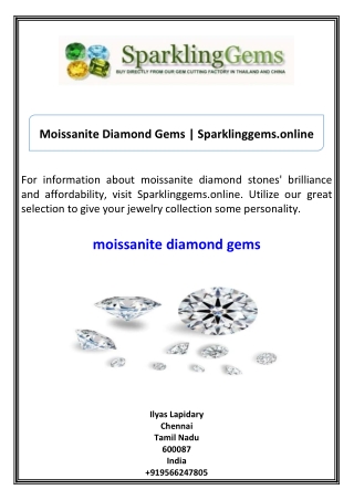 Moissanite Diamond Gems Sparklinggems.online