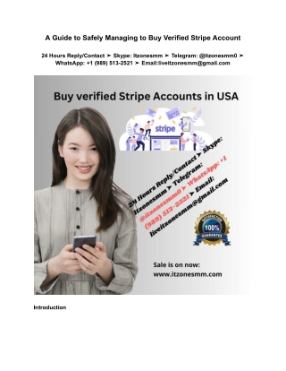 Buy Verified Stripe Accounts – 100% Verified & Safe Online