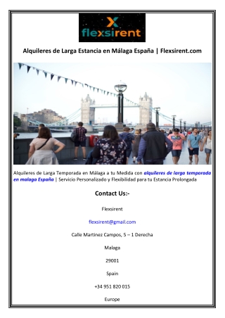 Alquileres de Larga Estancia en Málaga España  Flexsirent.com