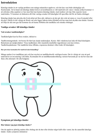 “Att ta hand om känsliga tänder - tips från experter”