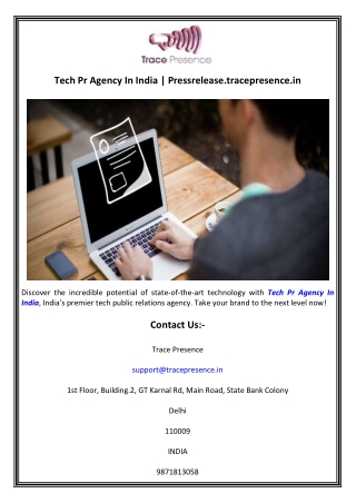 tech pr agency in india pressrelease