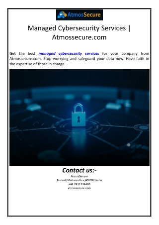 Managed Cybersecurity Services | Atmossecure.com