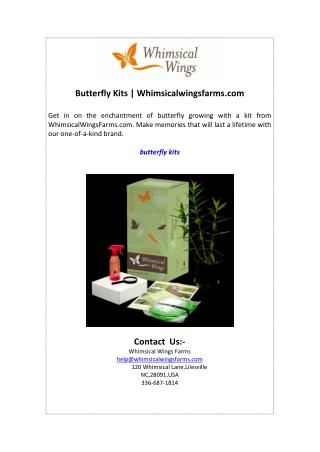 butterfly kits whimsicalwingsfarms com