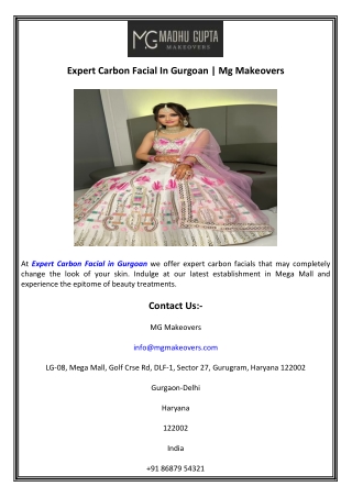 Expert Carbon Facial In Gurgoan  Mg Makeovers