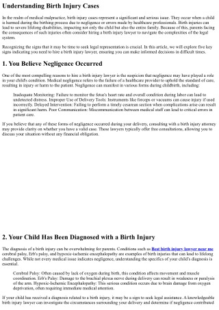 5 Signs You Need to Hire a Birth Injury Lawyer