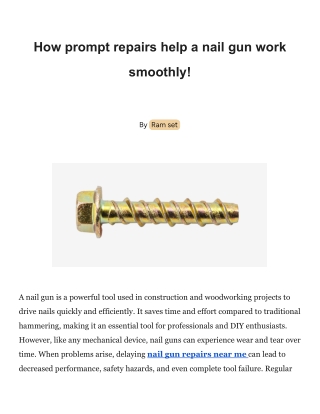nail gun repairs near me
