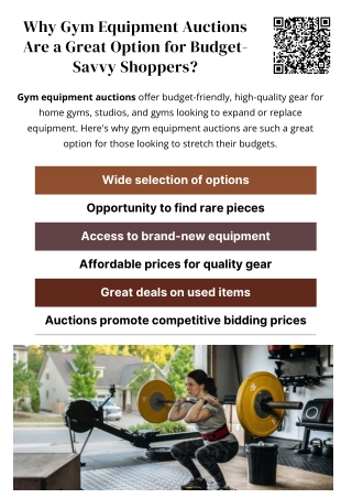 Why Gym Equipment Auctions Are a Great Option for Budget-Savvy Shoppers?