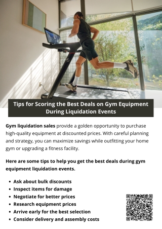 Tips for Scoring the Best Deals on Gym Equipment During Liquidation Events