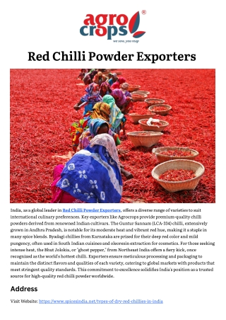 red chilli powder exporters
