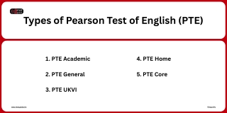 Types of Pearson Test of English (PTE)