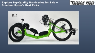 Explore Top-Quality Handcycles for Sale – Freedom Ryder’s Best Picks