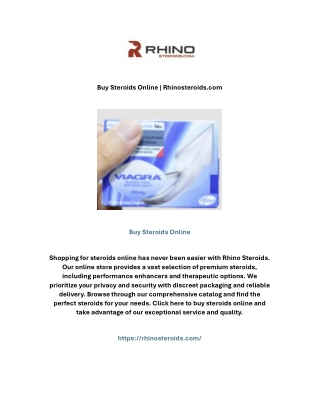 Buy Steroids Online | Rhinosteroids.com