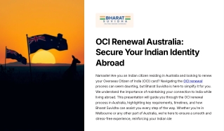 OCI Renewal Australia Secure Your Indian Identity Abroad
