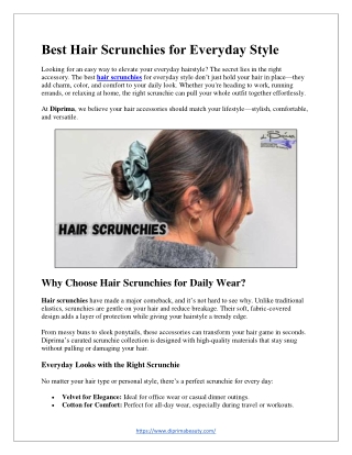 Best Hair Scrunchies for Everyday Style