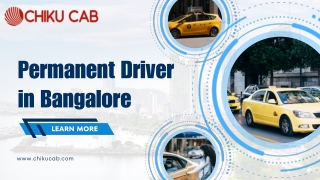 Permanent Driver in Bangalore | Permanent Car Driver jobs in Bangalore