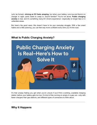 Public Charging Anxiety Is Real—Here’s How to Solve It