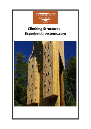 climbing structures experientialsystems com