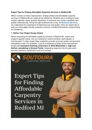 expert tips for finding affordable carpentry