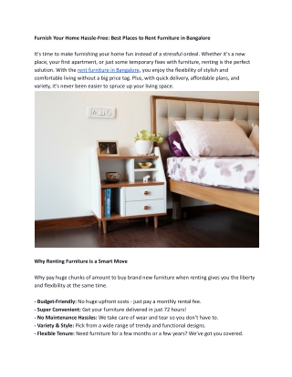 Furnish Your Home Hassle-Free_ Best Places to Rent Furniture in Bangalore