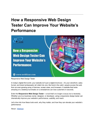 How a Responsive Web Design Tester Can Improve Your Website’s Performance