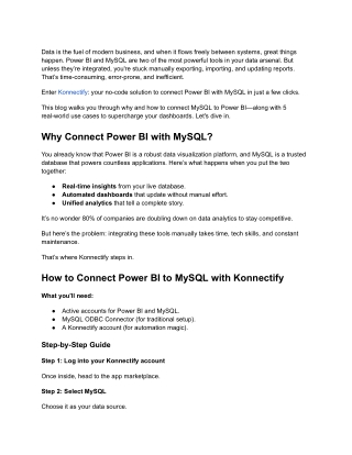How to Connect Power BI to MySQL and Automate Your Reporting Without Code