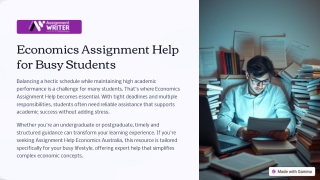 economics assignment help for busy students