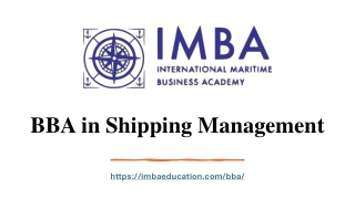 BBA in Shipping Management